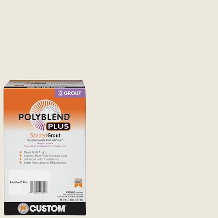 Custom Building Products Custom Building Products Polyblend Plus Indoor and Outdoor Bright White Sanded Grout 7 lb PBPG3817-4